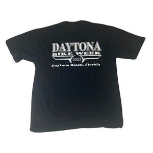 Vintage 2003 Men’s Jerzees DAYTONA BIKE WEEK T-Shirt EUC MOTORCYCLE Biker SIZE M